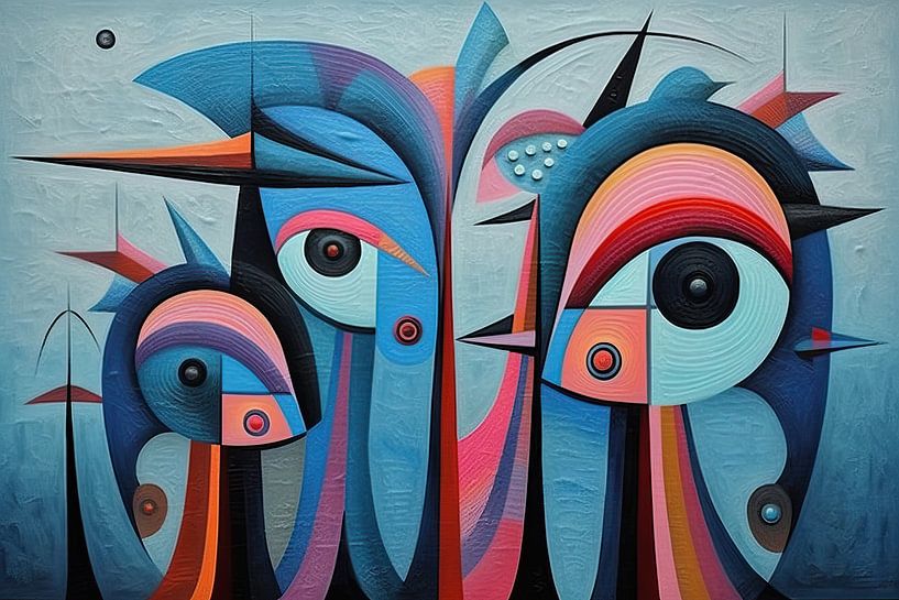 Painting Abstract Birds | Wing Vibes by ARTEO Paintings