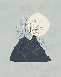 Paysage abstrait aux couleurs bleues sur Tanja Udelhofen