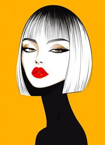 Weibliche Eleganz in der Pop Art