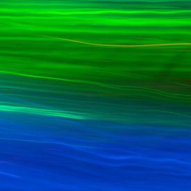 Abstract: compositie in groen en blauw van Dirk Jan Kralt
