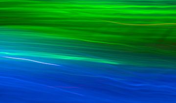 Abstract: compositie in groen en blauw