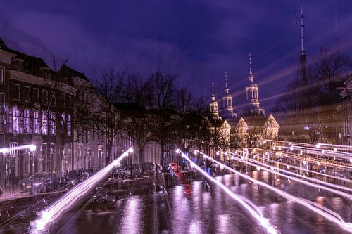 Weizenmesse im Langen Hafen in Schiedam in abstraktem Licht