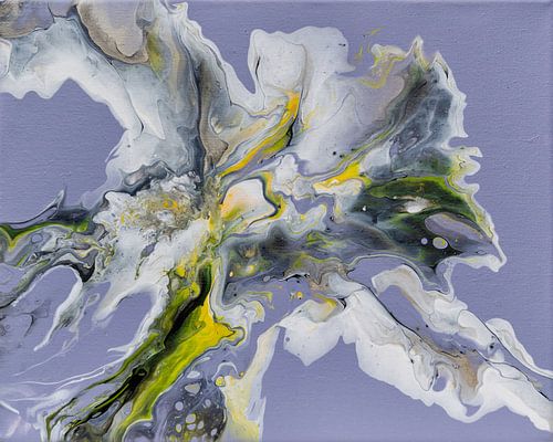 Droomvlucht - Abstract schilderij in zachte kleuren van Hannie Kassenaar