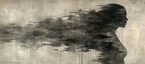 Femme noir et blanc | Vision monochrome énigmatique