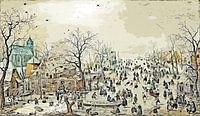Winterlandschaft mit Eisvergnügen