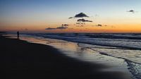 Zonsondergang aan het strand van Katwijk aan Zee