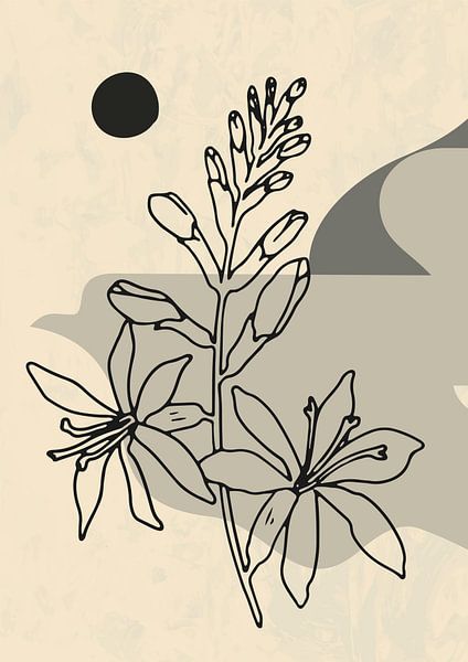 Abstracte bloem 1 van NKTN 