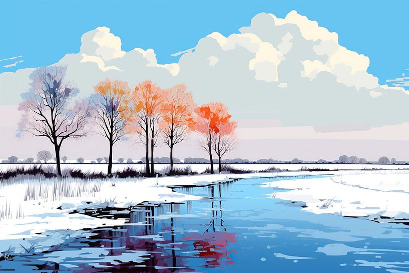 Winter Painting 17933 by Eye catching paintings