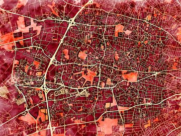 Kaart van Mérignac in de stijl 'Amber Autumn' van Maporia