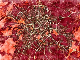 Karte von Dijon im stil 'Amber Autumn'