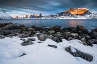 Snowy landscape in Senja / Lofoten, Norway