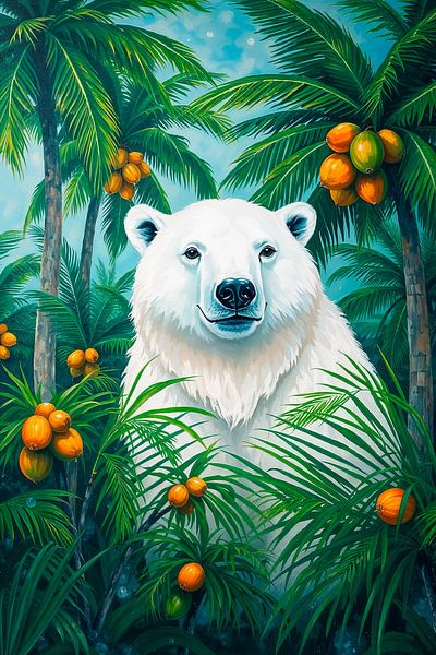 Adaptation - Ours polaire au milieu des cocotiers - Animaux acceptés #19 par Liona Toussaint