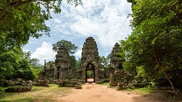 Tempelcomplex Angkor wat in Cambodja van Rick Van der Poorten