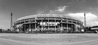 Feyenoord stadion ' de Kuip ' zwart wit