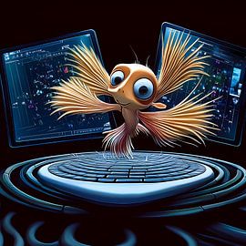 Der digitale Goldfisch von Vythryd Arts