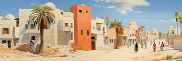 Tunesië van Abstract Schilderij