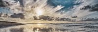 Der Nordseestrand bei tiefstehender Sonne von eric van der eijk Miniaturansicht