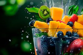 Mélange de fruits au plaisir pétillant - Coloré sur Poster Art Shop