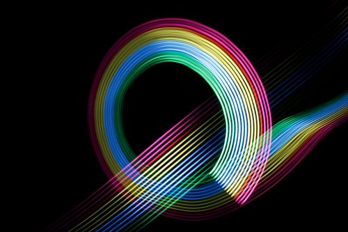 Lichtwellen rollen durch die Nacht Serie 2 #6 von Arie de Lange