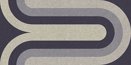 Motif géométrique rétro. Style Bauhaus. Gris, noir, blanc. sur Dina Dankers