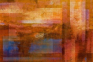 Herbst Phantasie, moderne Natur Abstraktion in Kupfer Bronze Gold