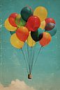 Kleurrijke ballonnen zweven door de lucht van Imperial Art House thumbnail
