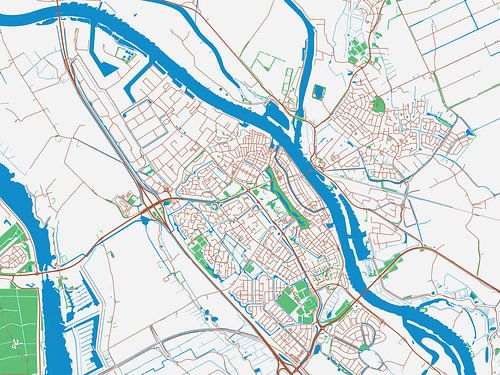 Carte de Kampen dans le style Urban Ivory