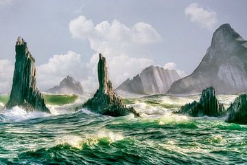 wilde groene zee van Lars van de Goor
