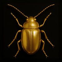 Ground beetle on Gold