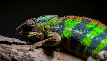Reptiles colorés - 2 sur Shanna van Mens Fotografie