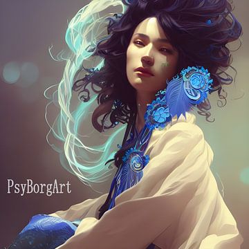 Digital Lady Artwork van PsyBorgArt