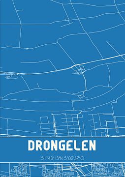 Blaupause | Karte | Drongelen (Nordbrabant) von Rezona