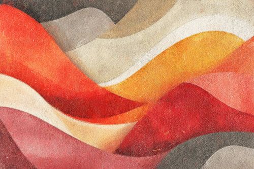 Wavy layers in warm tones