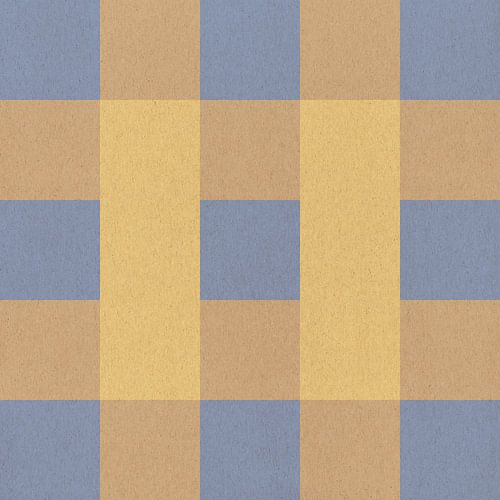 Art géométrique abstrait minimaliste dans les tons chauds de jaune, bleu clair et beige