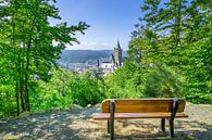 Aussicht vom Agnesberg auf das Schloss Wernigerode von Melanie Viola Miniaturansicht