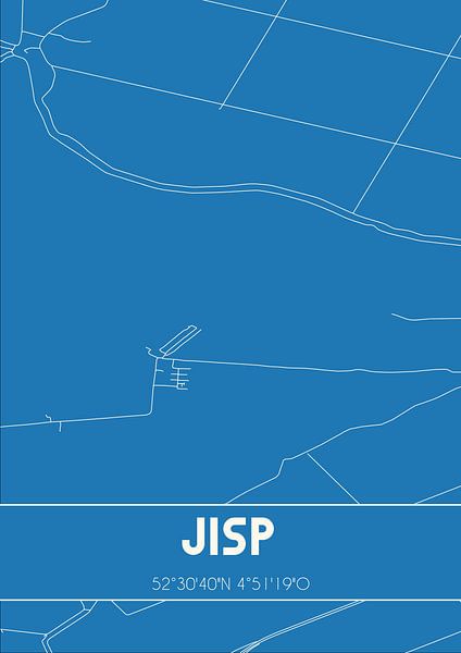 Blueprint | Map | Jisp (North Holland) by Prints of Place