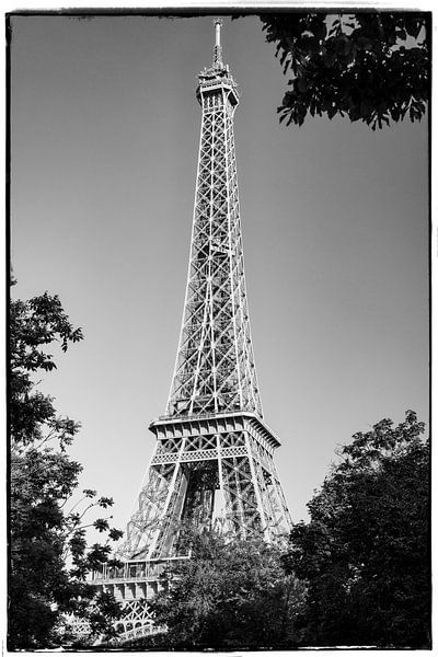 Parijs, Eiffeltoren, Frankrijk/ zwart-wit van Lorena Cirstea