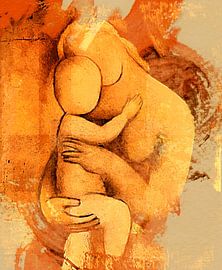 Mutterliebe in Gold von Mad Dog Art