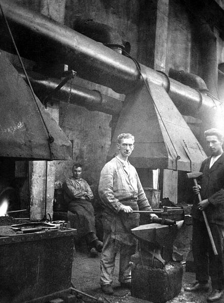 Hufschmied bei der Arbeit von Edwin Butter