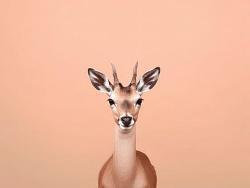 Sérénité de la savane - Le portrait de la gazelle sur Eva Lee
