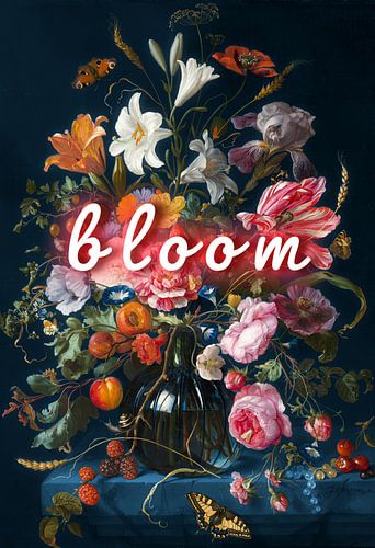 Bloom on Blue - a Still Life