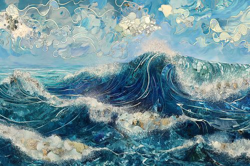 Golvende zee abstract