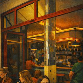 An evening on a terrace in Paris by Geert Van Baelen