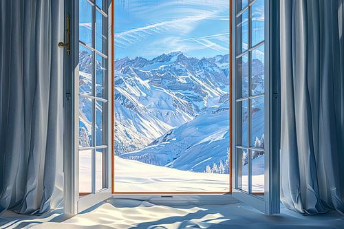 look out the window overlooking a beautiful landscape