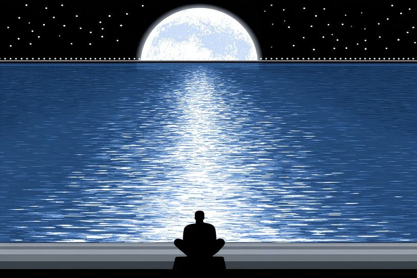 spiritual image meditation by the sea by Egon Zitter