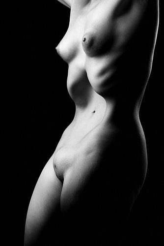 Closeup van een prachtig naakt vrouwen lichaam