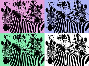 Zebra in PopArt style van C. Wold