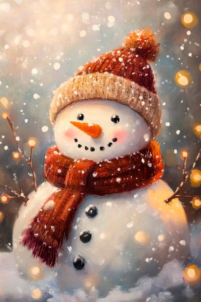 Snowman winter joy by Poster Art Shop