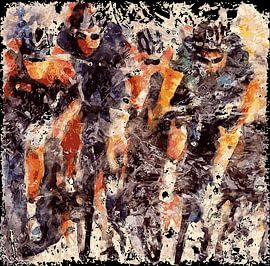 peloton wielrenners by ! Grobie