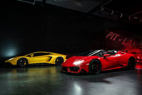 Lamborghini Aventador en Lamborghini Huracan